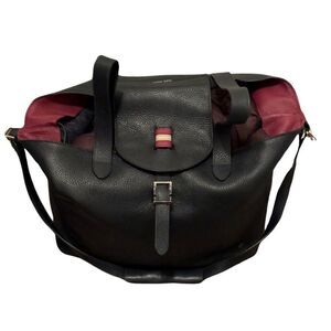 Meli Melo Thela Medium in Black with Burgundy Interior Rare Color Combo